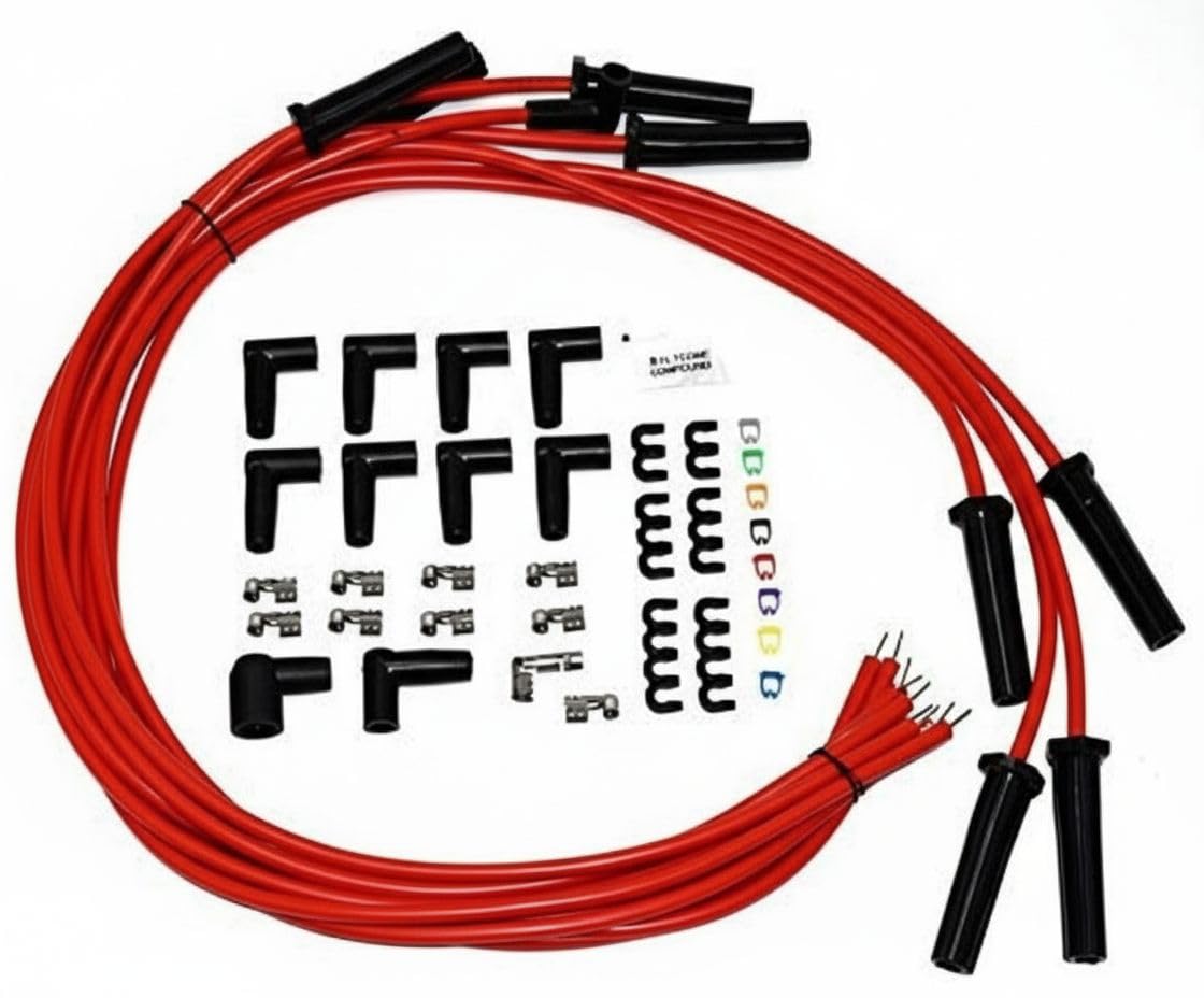 5 Star Speed HEI Distributor Kit Compatible with Cadillac V8 368 425 472 500 with 8.0mm Spark Plug Wires