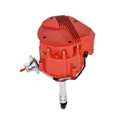 5 Star Speed HEI Distributor Kit Compatible with Chevy GM Small Block SBC 283 305 307 327 350 400 with 8.0mm Spark Plug Wires Red Cap