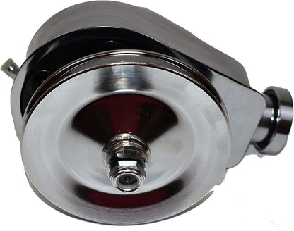 5 Star Speed Chrome Power Steering Pump Pulley 1 Groove 5/8 Keyway Compatible with Chevy GM 1955–1972