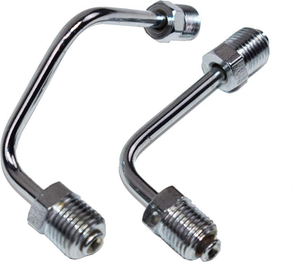5 Star Speed Chrome Brake Line Set Compatible with Side Mount Proportioning Valve PV2 PV4 Steel