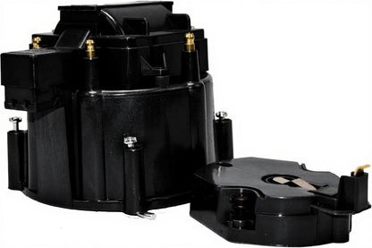 5 Star Speed HEI Distributor Cap, Rotor, and Coil Cover Kit Compatible with GM Style V6 (Black)