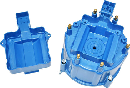 5 Star Speed HEI Distributor Cap, Rotor, and Coil Cover Kit Compatible with GM Style V6 (Blue)