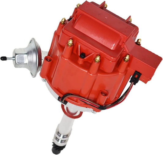 5 Star Speed HEI Distributor 65K Coil Compatible with Chevy SBC BBC 305 327 350 454 (Red)