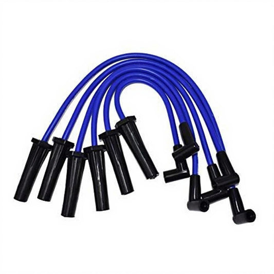5 Star Speed 8.0mm Blue HEI Spark Plug Wire Set Compatible with Ford Inline 6 170 200 250 300