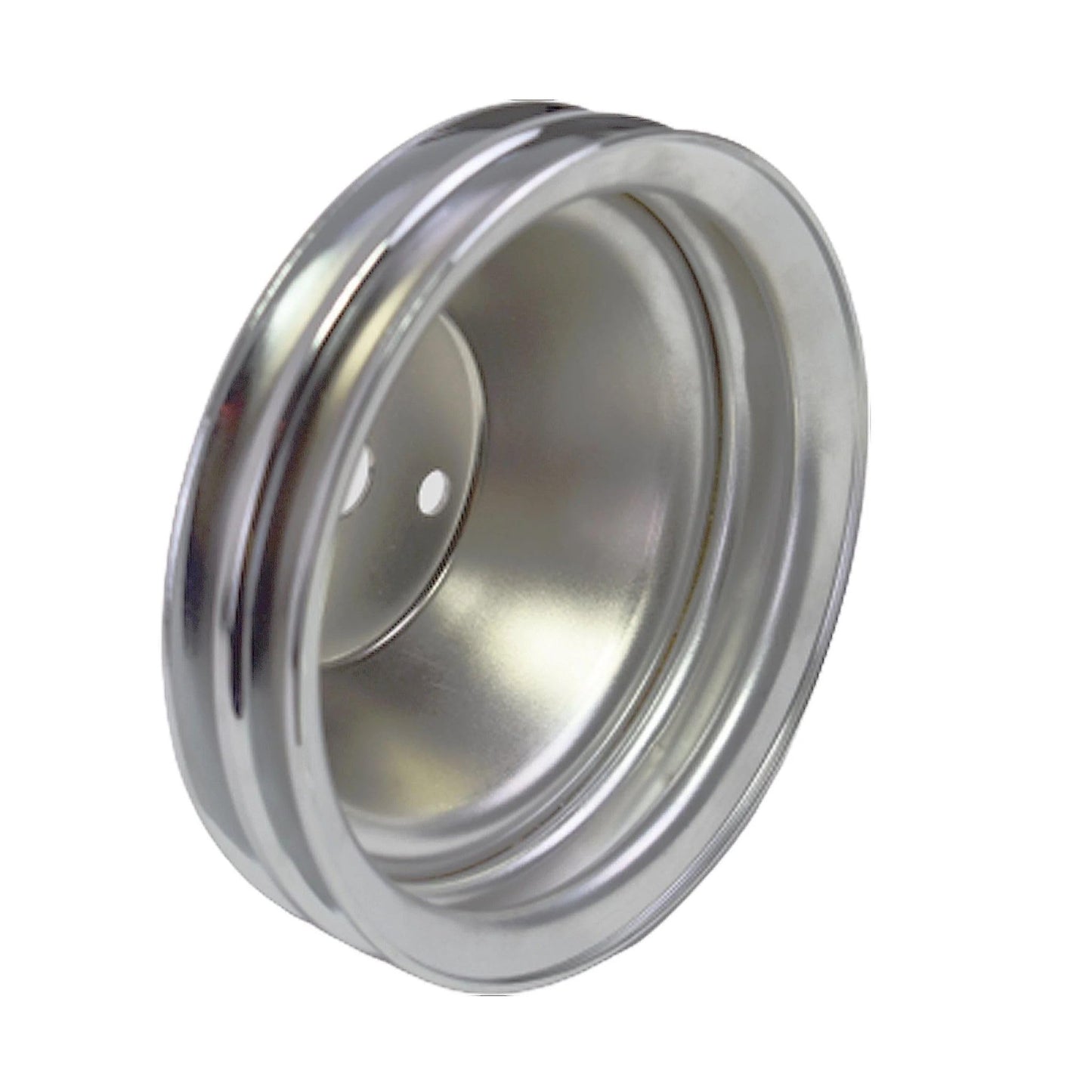 5 Star Speed Water Pump Pulley Double-Groove SWP Short Water Pump Compatible with Small Block Chevy SBC 262 265 267 283 302 305 307 327 350 400 Chrome