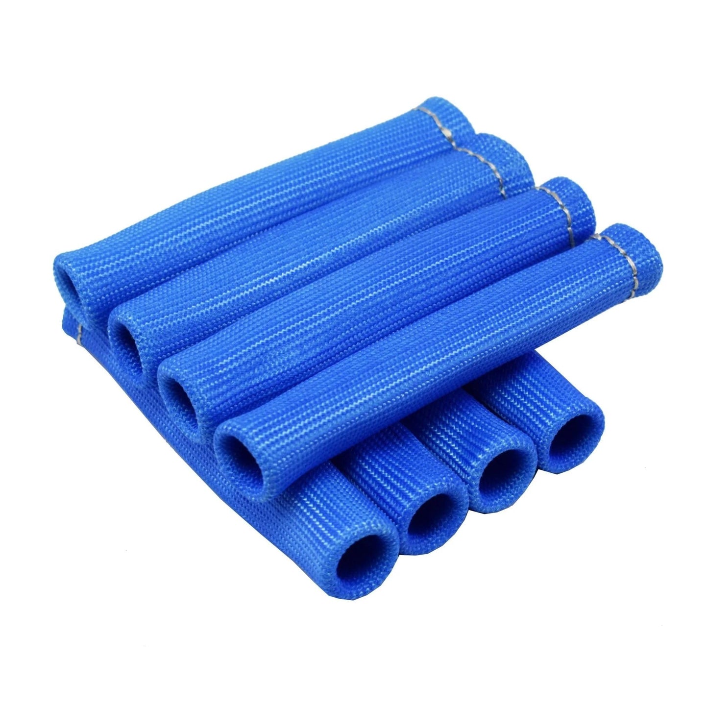 5 Star Speed Spark Plug Wire Boot Heat Shield Sleeves Blue 6" Long Set of 8