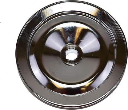 5 Star Speed Chrome Power Steering Pump Pulley 1 Groove 5/8 Keyway Compatible with Chevy GM 1955–1972