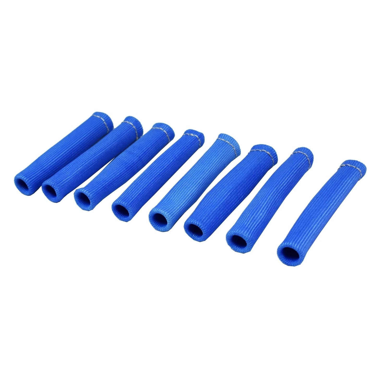 5 Star Speed Spark Plug Wire Boot Heat Shield Sleeves Blue 6" Long Set of 8