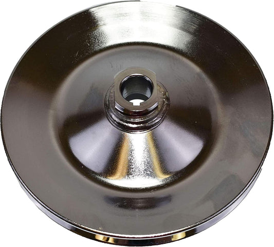 5 Star Speed Chrome Power Steering Pump Pulley 1 Groove 5/8 Keyway Compatible with Chevy GM 1955–1972