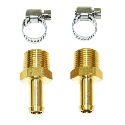 5 Star Speed 3/8" NPT to 3/8" Hose Fuel Line Fitting Kit with Hose Clamps