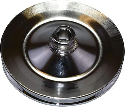 5 Star Speed Chrome Power Steering Pump Pulley 1 Groove 5/8 Keyway Compatible with Chevy GM 1955–1972