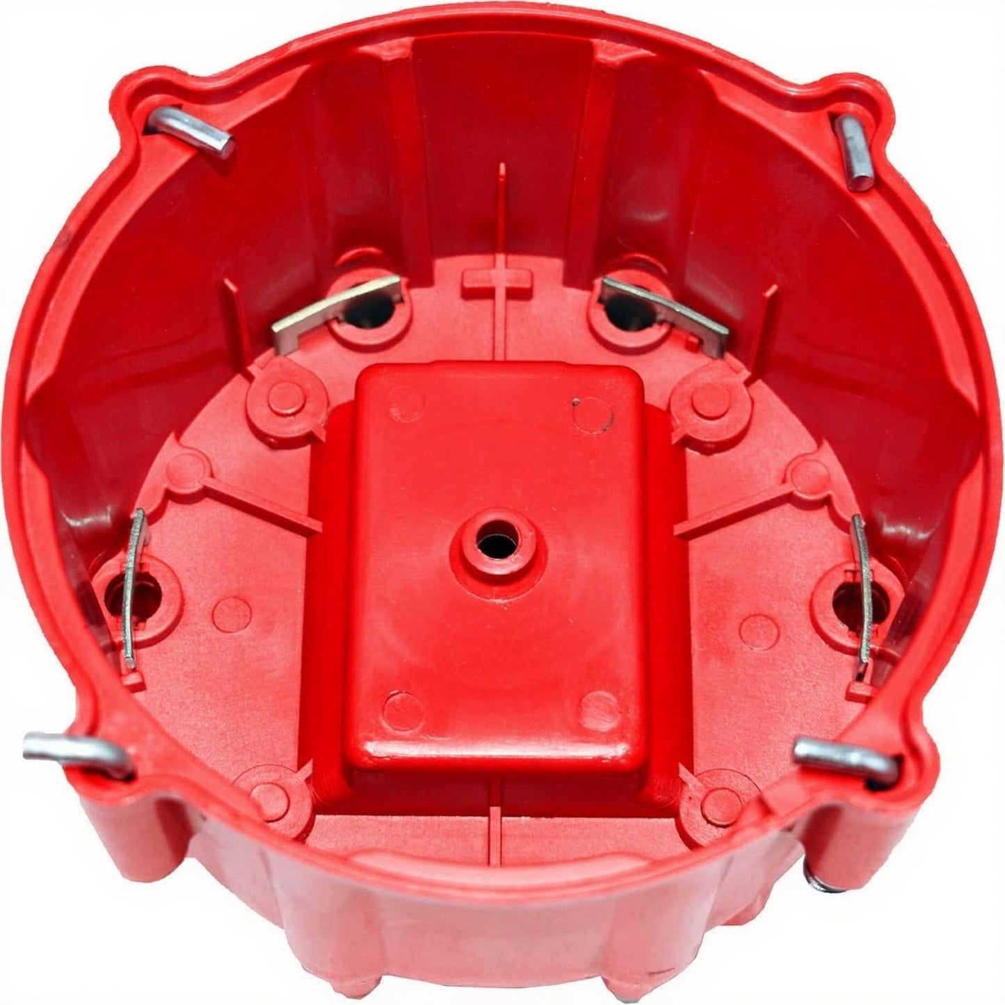 5 Star Speed HEI Distributor Cap, Rotor, and Coil Cover Kit Compatible with GM Style V6 (Red)