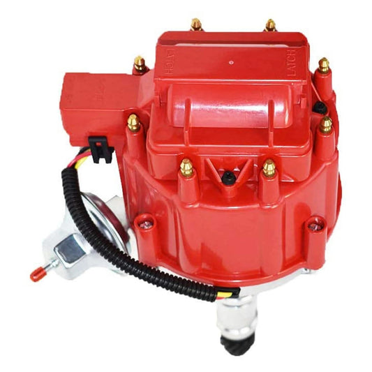 HEI Distributor Compatible with Buick Big Block 400 430 455 with 65K Volt Coil, One-Wire Installation, Red Cap