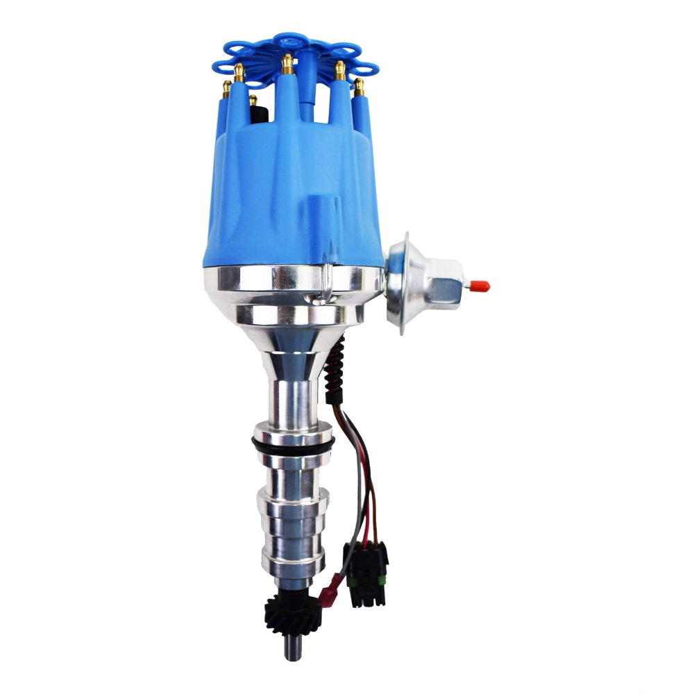 5 Star Speed Pro Series Ready to Run R2R Distributor Compatible with Ford FE 330 352 360 390 406 410 427 428 V8 Engine Blue Cap