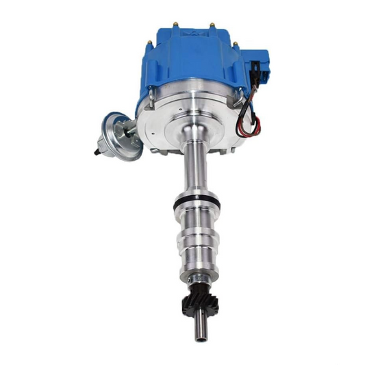 5 Star Speed HEI Distributor with High Output Coil Compatible with Ford FE/FT 330 361 391 V8 5/16" Shaft Blue Cap