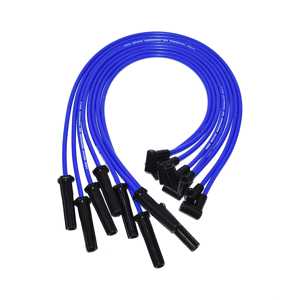 5 Star Speed 8.0mm Blue HEI Spark Plug Wire Set Compatible with Ford BBF FE 351M 352 360 361 370 390 400 427 428 429 460 514