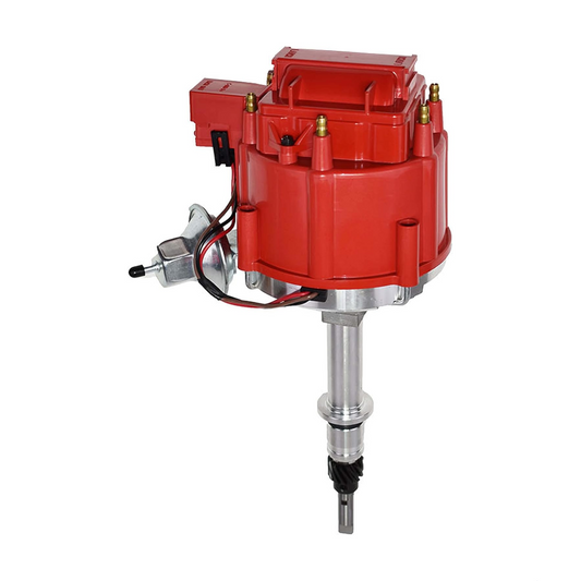 5 Star Speed HEI Distributor Compatible with Chevy GM 230 250 292 Inline 6 Engines with 65K Coil, Red Cap